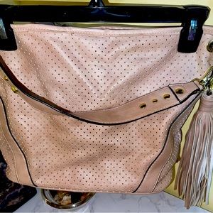 Gently Used Steve Madden Bucket Purse in Soft Pink with Gold Hardware